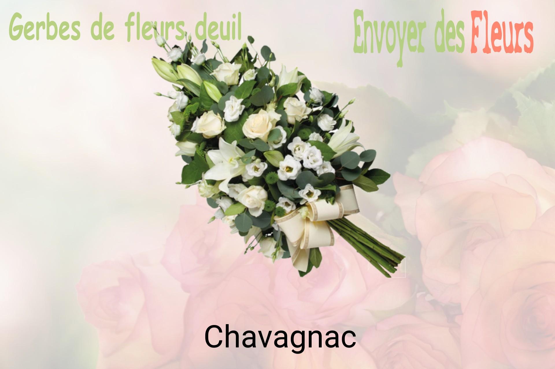 Gerbe de fleurs de deuil livrée à Chavagnac